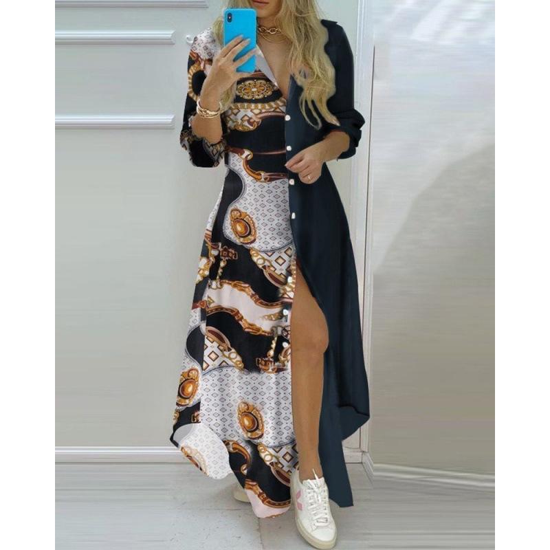 Women s clothing, digital print irregular hem medium-length shirt dress 3XL
Women s clothing, digital print irregular hem medium-length shirt dress 3XL