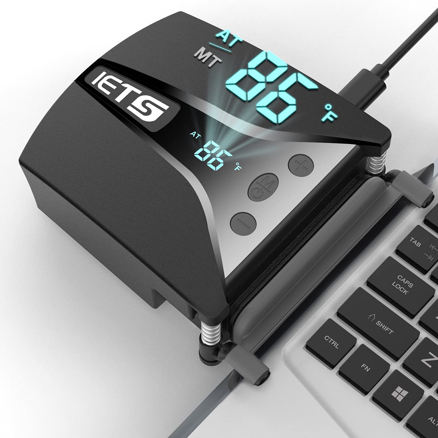 IETS Suction Type Laptop Fan Temperature Display Intelligent Temperature Measurement 13 Wind Speeds Turbo Quiet Type CPU Ideal for Rapid Cooling of
IETS Suction Type Laptop Fan Temperature Display Intelligent Temperature Measurement 13 Wind Speeds Turbo Quiet Type CPU Ideal for Rapid Cooling of