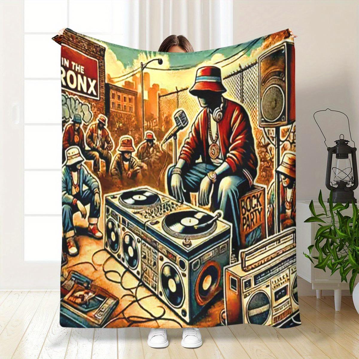 1pc Vintage DJ Hip-Hop Retro Music Bronx Party High-Definition Printed Pattern Flannel Blanket. Cover Blanket. Nap Blanket 75x90cm28x35in
1pc Vintage DJ Hip-Hop Retro Music Bronx Party High-Definition Printed Pattern Flannel Blanket. Cover Blanket. Nap Blanket 75x90cm28x35in
