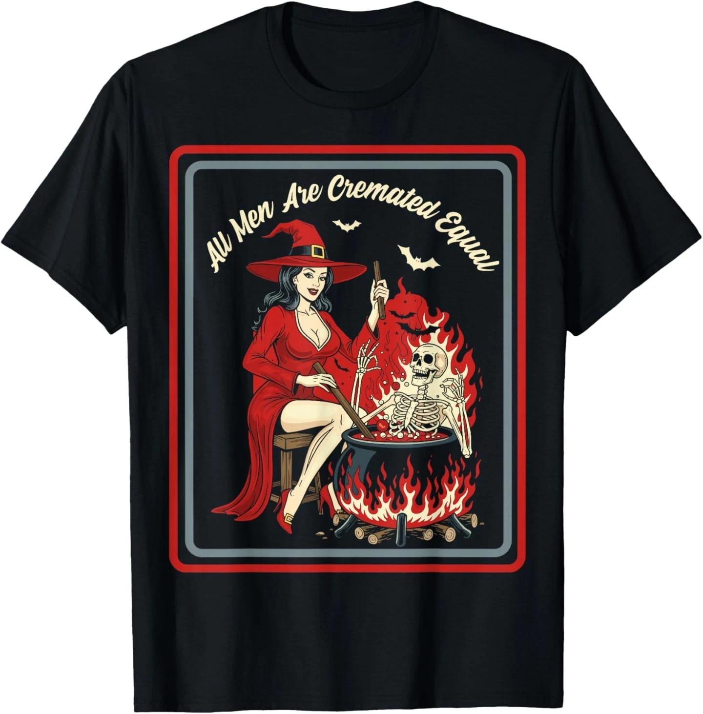 Vintage Horror Dark Humor, Witch, All Men are Cremated Equal T- Shirt 2XL
Vintage Horror Dark Humor, Witch, All Men are Cremated Equal T- Shirt 2XL
