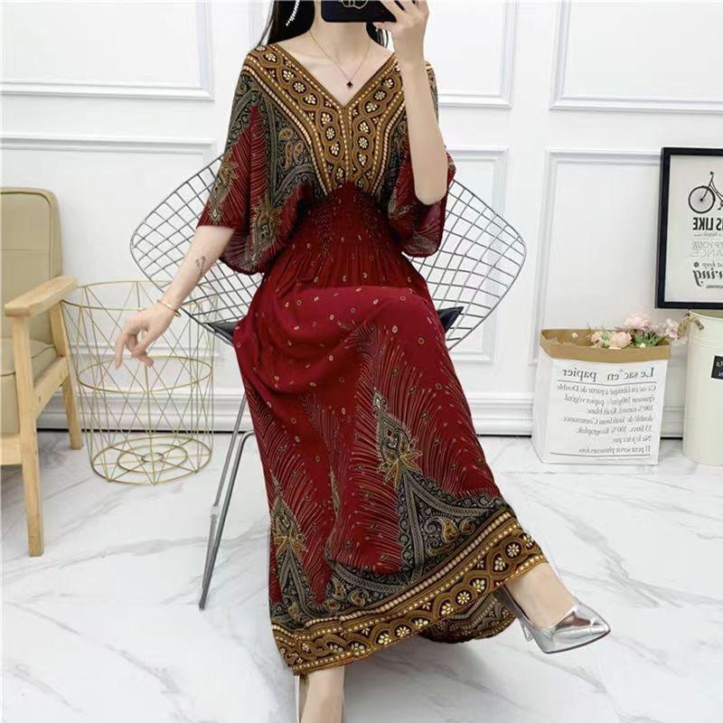 Autumn Chic Trend Sweet Casual Countryside Printed Dress V Neck Batwing Short Sleeved Midi Dress Holiday Maternity Dress One Size
Autumn Chic Trend Sweet Casual Countryside Printed Dress V Neck Batwing Short Sleeved Midi Dress Holiday Maternity Dress One Size