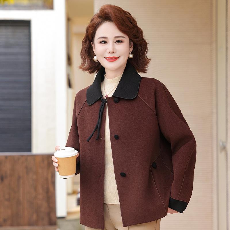 Mom s Stylish Spring and Autumn Wool Coat for Women - Elegant and Fashionable High-Grade Outerwear for Middle-Aged and Elderly 4XL (recommended 125-140 jin)
Mom s Stylish Spring and Autumn Wool Coat for Women - Elegant and Fashionable High-Grade Outerwear for Middle-Aged and Elderly 4XL (recommended 125-140 jin)