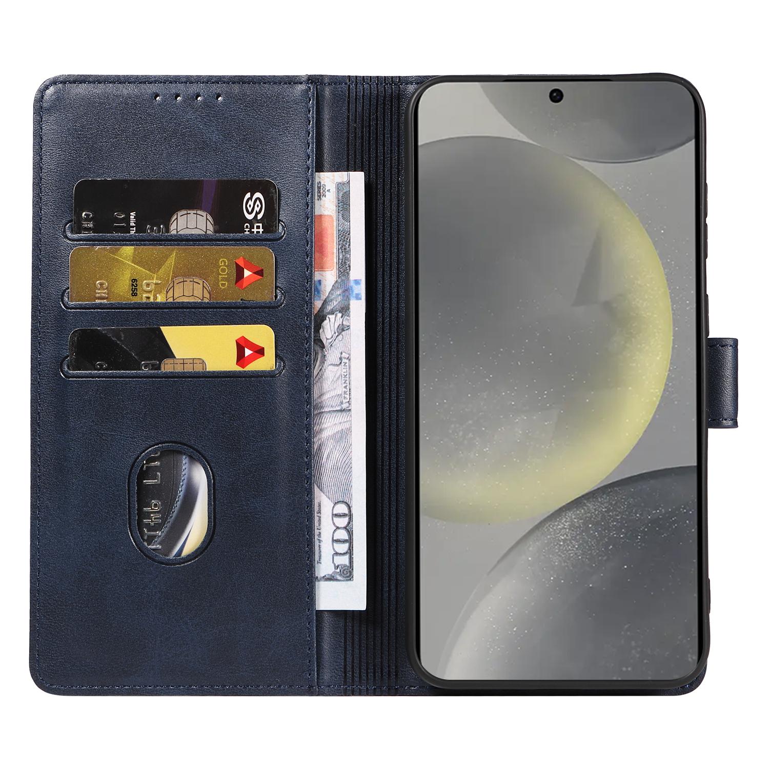 For Samsung Galaxy S25 Leather Case WANLONFENG NW Series Calf Texture Flip Wallet Phone Cover Sapphire
For Samsung Galaxy S25 Leather Case WANLONFENG NW Series Calf Texture Flip Wallet Phone Cover Sapphire