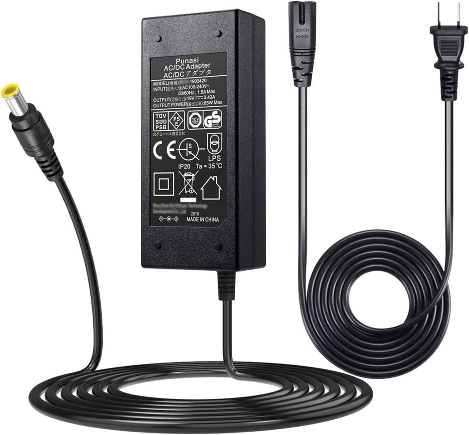 Punasi PSE Certified Adapter for LG 19V 65W Compatible with inch monitors Compatible AC adapter HDTV replacement power supply AC adapter for charger чёрный
Punasi PSE Certified Adapter for LG 19V 65W Compatible with inch monitors Compatible AC adapter HDTV replacement power supply AC adapter for charger чёрный
