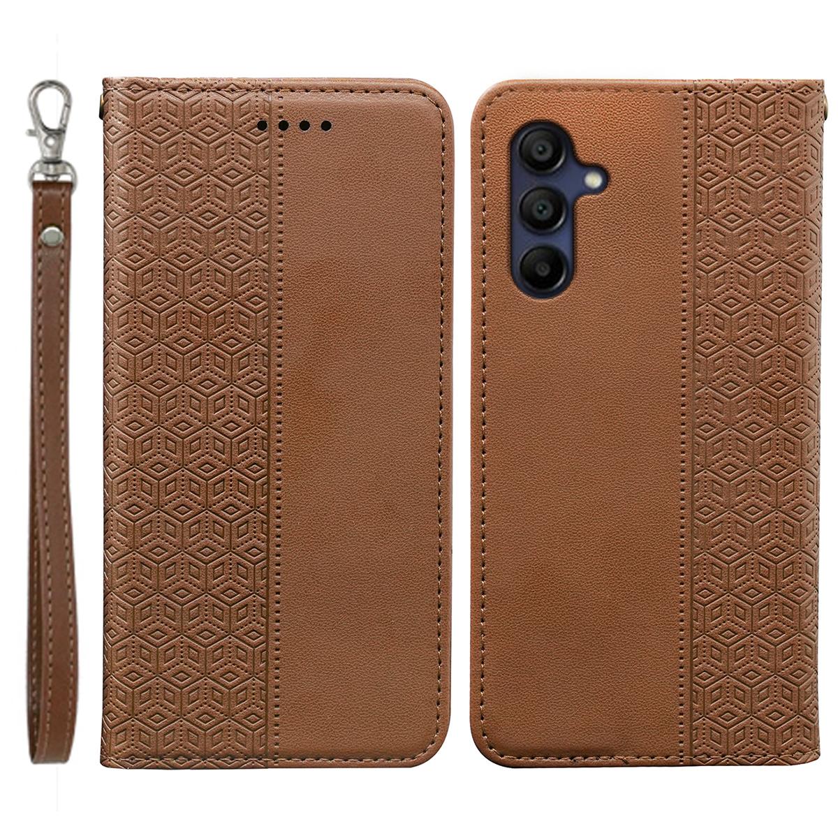 For Samsung Galaxy A16 5G/A16 4G Wallet Phone Case Strong Magnetic Checkered Pattern Imprint Leather Flip Cover Brown
For Samsung Galaxy A16 5G/A16 4G Wallet Phone Case Strong Magnetic Checkered Pattern Imprint Leather Flip Cover Brown