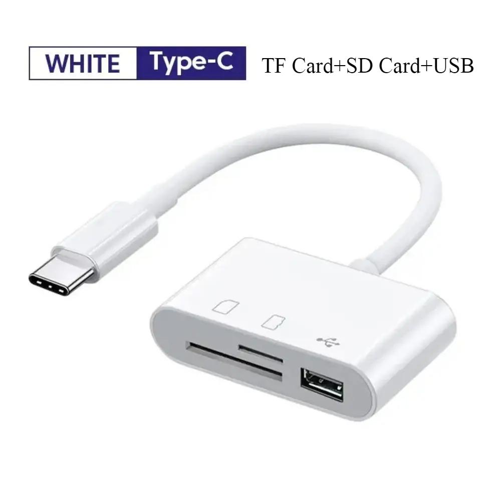 Адаптер USB для камеры 3-в-1 Lightning TypeC для карт SD и TF для iPhone iPad Кардридер USB-донгл для USB-флешки Plug & Play
Адаптер USB для камеры 3-в-1 Lightning TypeC для карт SD и TF для iPhone iPad Кардридер USB-донгл для USB-флешки Plug & Play