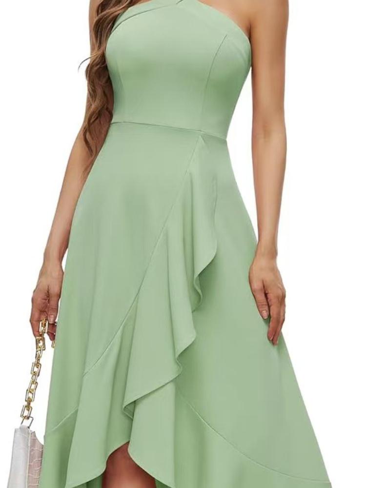 Красное длинное платье с асимметричным подолом, халтер-вырезом, перекрестом спереди и оборками XL светло-зеленый
Красное длинное платье с асимметричным подолом, халтер-вырезом, перекрестом спереди и оборками XL светло-зеленый