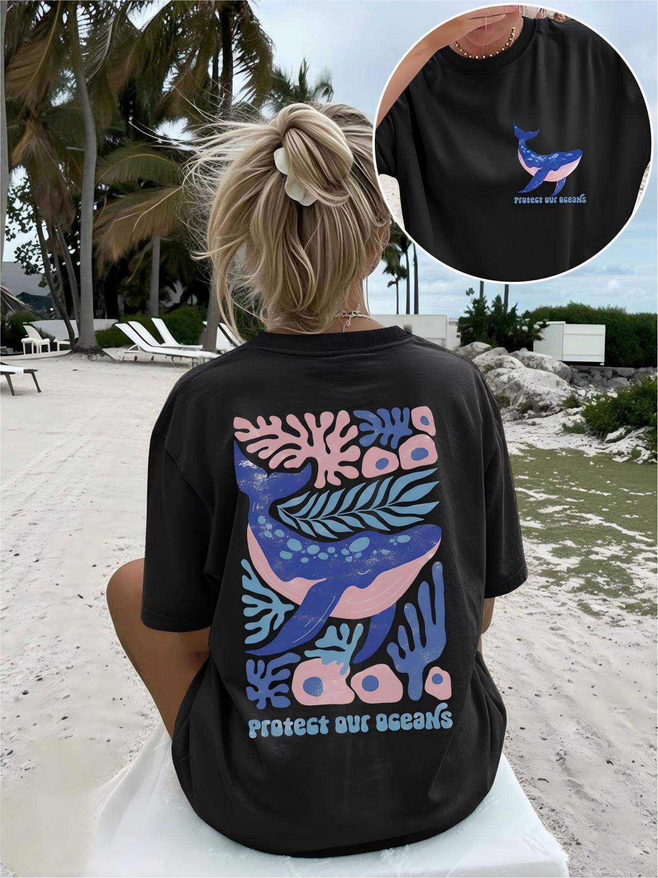 2026 Aesthetic Blue Whale Pattern TShirt Marine Life Coral Pattern Womens TShirt Mini Harajuku Streetwear Short Sleeve Shirt S
2026 Aesthetic Blue Whale Pattern TShirt Marine Life Coral Pattern Womens TShirt Mini Harajuku Streetwear Short Sleeve Shirt S