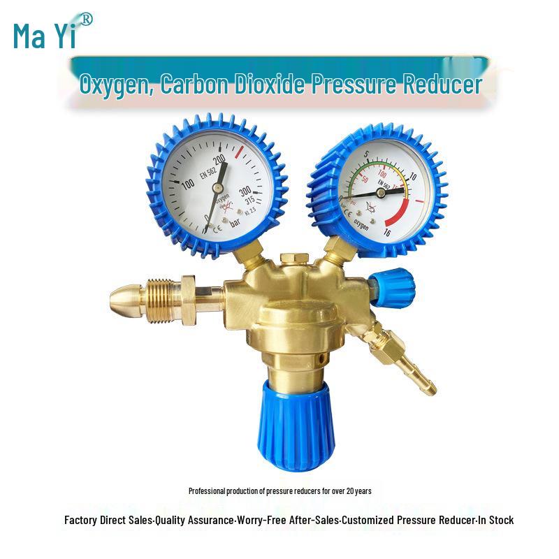 Dual Gauge CO2/Nitrogen/Argon/Oxygen Copper Pressure Reducing Valve Brass Fittings Regulator
Dual Gauge CO2/Nitrogen/Argon/Oxygen Copper Pressure Reducing Valve Brass Fittings Regulator