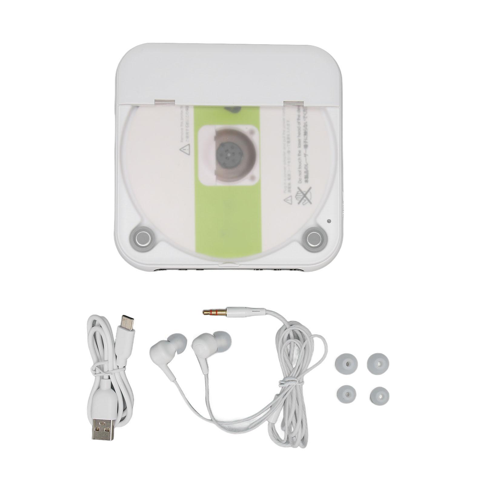 Portable CD Music Player Bluetooth CD Player Lightweight 1200mAh Rechargeable Support USB AUX Multi Format for Car for Laptop білий
Portable CD Music Player Bluetooth CD Player Lightweight 1200mAh Rechargeable Support USB AUX Multi Format for Car for Laptop білий