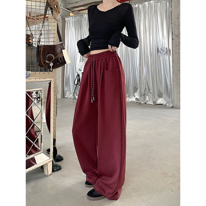 Brown Pants Loose and Lazy Style Draped Casual Pants Women s Autumn All-Matching Straight Loose Pants Slimming Sweatpants Pants Angla Red M
Brown Pants Loose and Lazy Style Draped Casual Pants Women s Autumn All-Matching Straight Loose Pants Slimming Sweatpants Pants Angla Red M