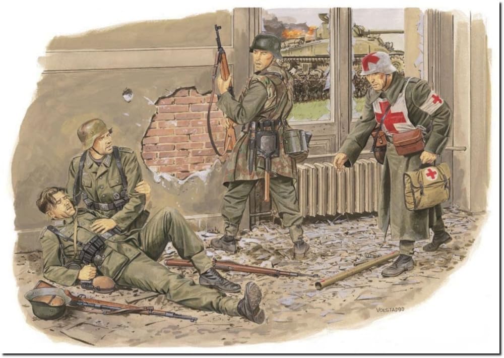 Platz Dragon WW2 German Medic Wounded Soldier Wounded Comrades Aachen 1944 Plastic Model DR6119 1/35 & (Human/Animal)
Platz Dragon WW2 German Medic Wounded Soldier Wounded Comrades Aachen 1944 Plastic Model DR6119 1/35 & (Human/Animal)