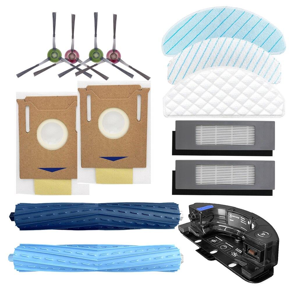 Основная щетка с резиновым валиком HEPA-фильтр для ECOVACS T9AIVI/AIVI+, боковая щетка, швабра, тканевое зарядное устройство, мусорная корзина, мешок для мусора
