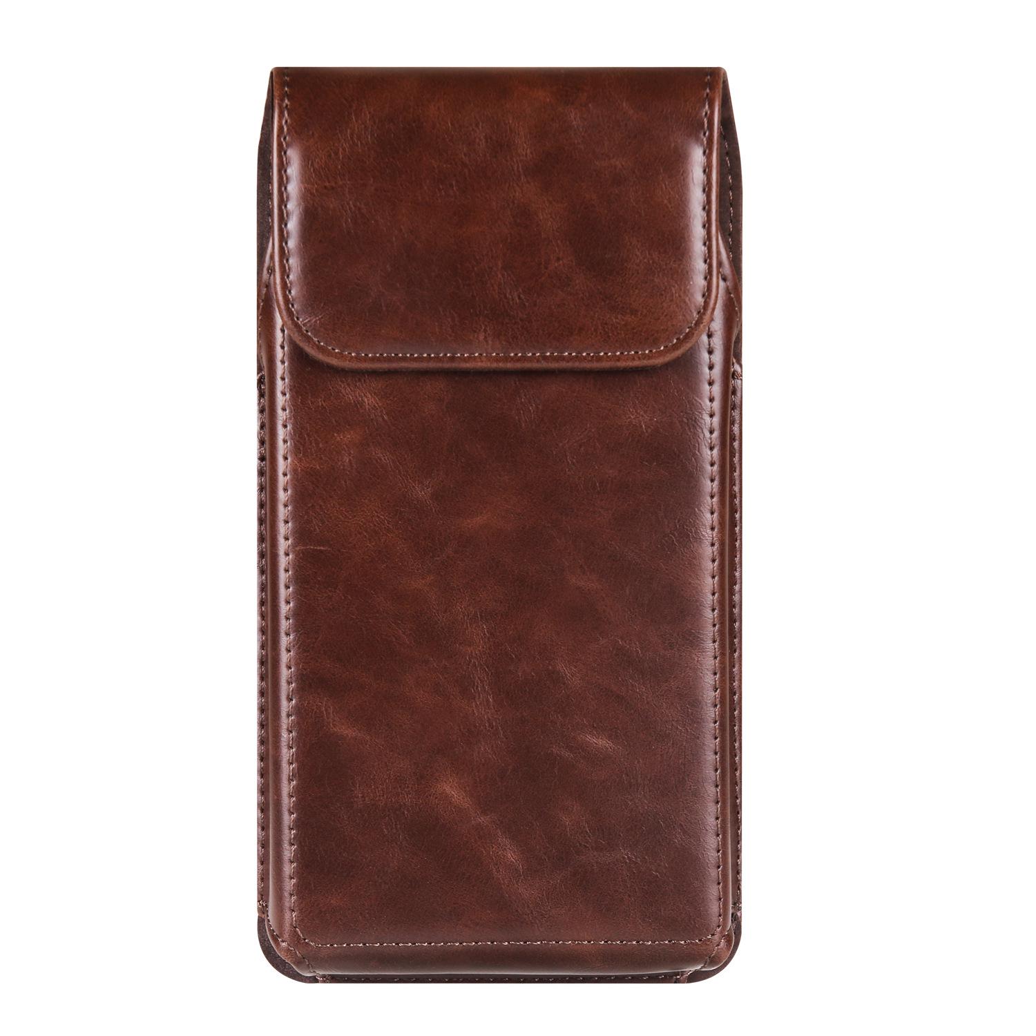 Men’s Vertical Leather Phone Bag with Belt Loop - Crazy Horse Pattern, Waist Clip, Single-Layer Magnetic Buckle 6.7 inches темно-коричневого кольору
Men’s Vertical Leather Phone Bag with Belt Loop - Crazy Horse Pattern, Waist Clip, Single-Layer Magnetic Buckle 6.7 inches темно-коричневого кольору