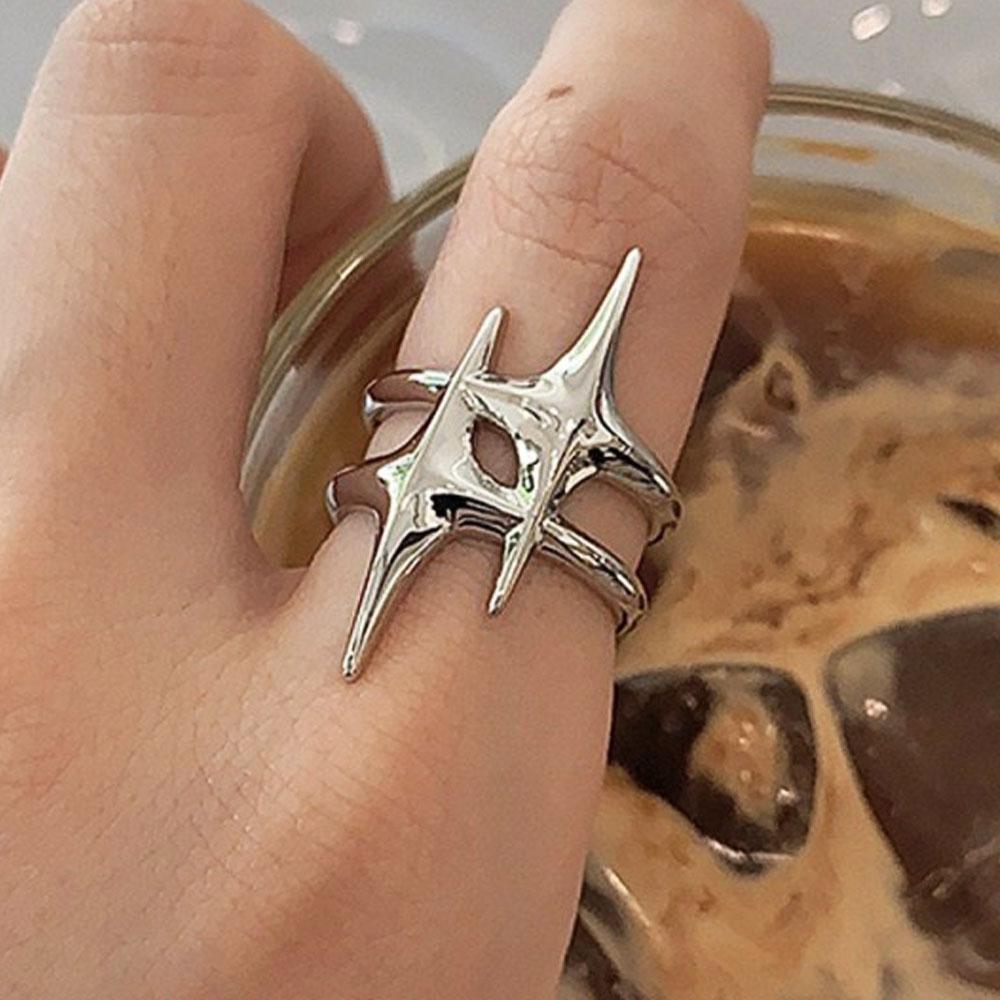 925 Sterling Silver Vintage Finger Rings for Women Star Shape Interware Couple Minimalist Party Jewelry Gift Prevent Allergy білий
925 Sterling Silver Vintage Finger Rings for Women Star Shape Interware Couple Minimalist Party Jewelry Gift Prevent Allergy білий