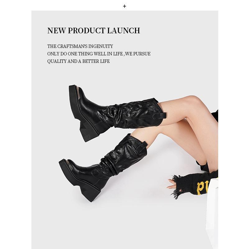 New thick-soled stacking boots women s embroidered metal heightening boots small thick-soled knight boots 40 чёрный
New thick-soled stacking boots women s embroidered metal heightening boots small thick-soled knight boots 40 чёрный