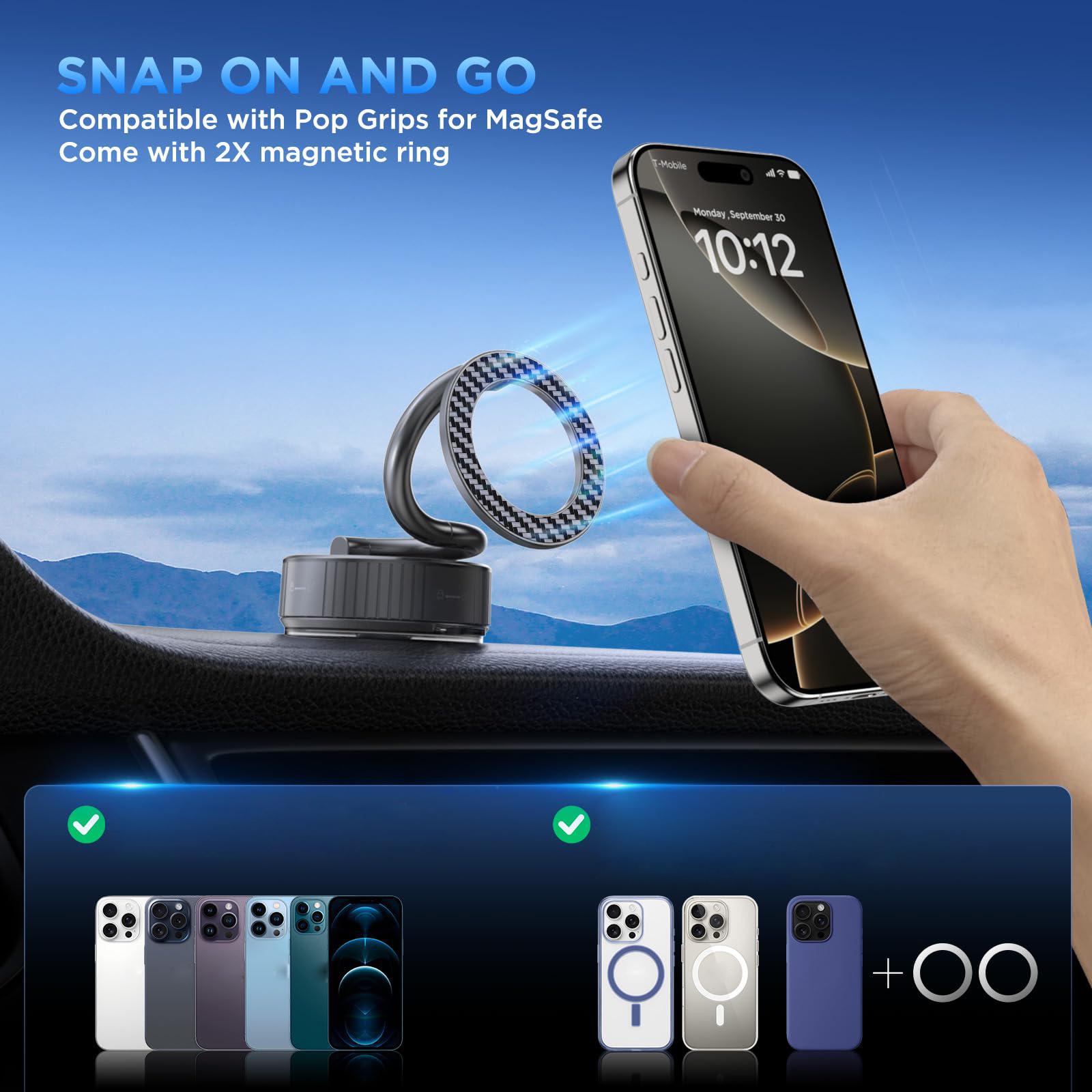 Vacuum Magnetic Phone Holder Stand With Suction Cup - Ultra Long Metal Arm & 360° Adjustable Car Phone Mount For All Smartphones, All Car Models One Size
Vacuum Magnetic Phone Holder Stand With Suction Cup - Ultra Long Metal Arm & 360° Adjustable Car Phone Mount For All Smartphones, All Car Models One Size