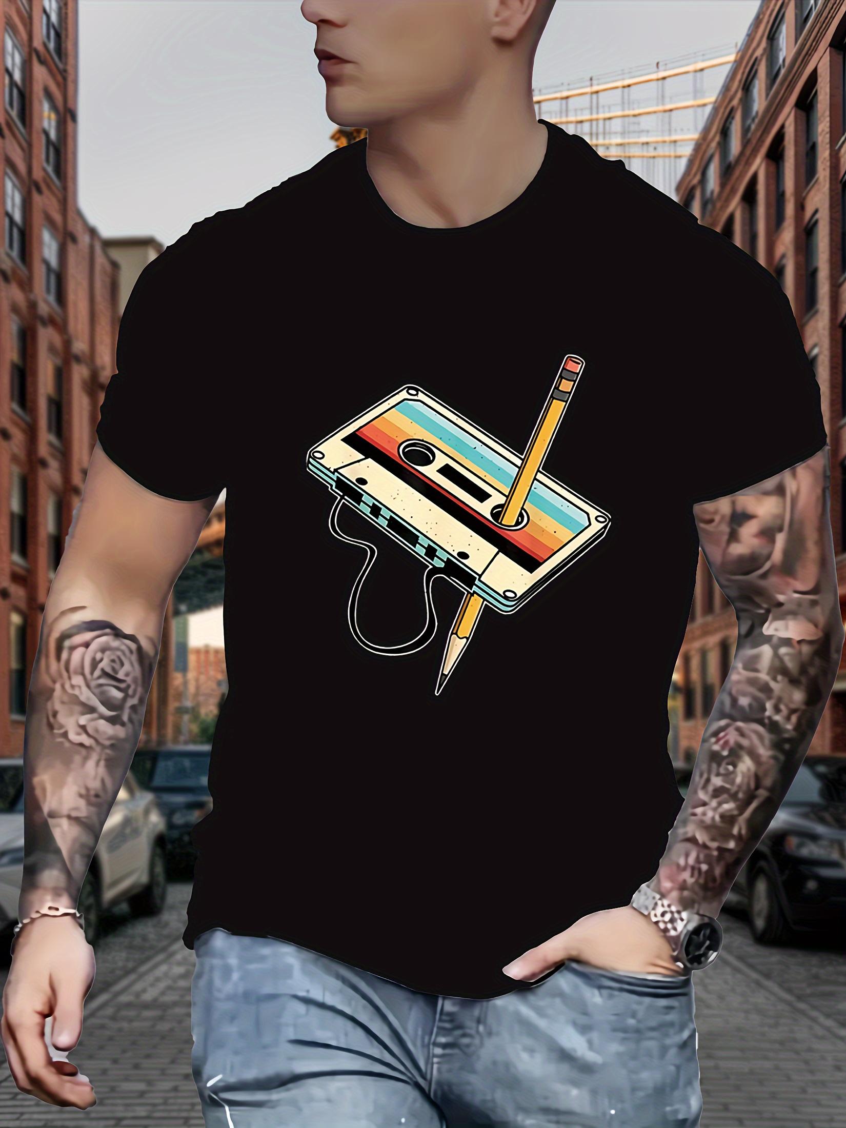 Classic cassette print mens fashionable round neck short sleeved Tshirt casual and fashionable mens top mens daily wear 4XL
Classic cassette print mens fashionable round neck short sleeved Tshirt casual and fashionable mens top mens daily wear 4XL