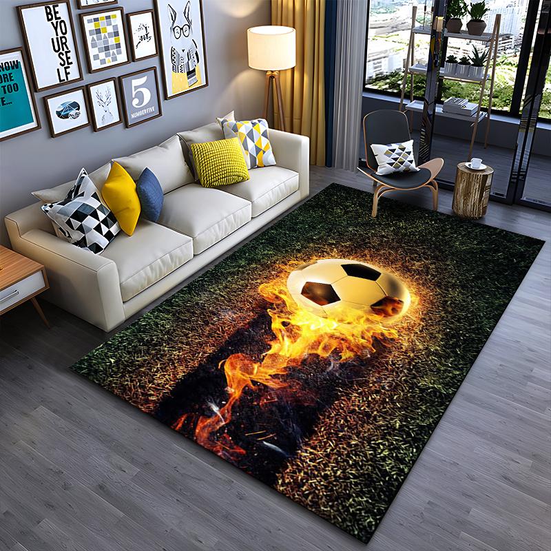 Flaming Soccer Ball Rug, Energetic Design Suitable for use as an anti-slip game mat for living room and bedroom sofas 40x60cm( 15x23in )
Flaming Soccer Ball Rug, Energetic Design Suitable for use as an anti-slip game mat for living room and bedroom sofas 40x60cm( 15x23in )