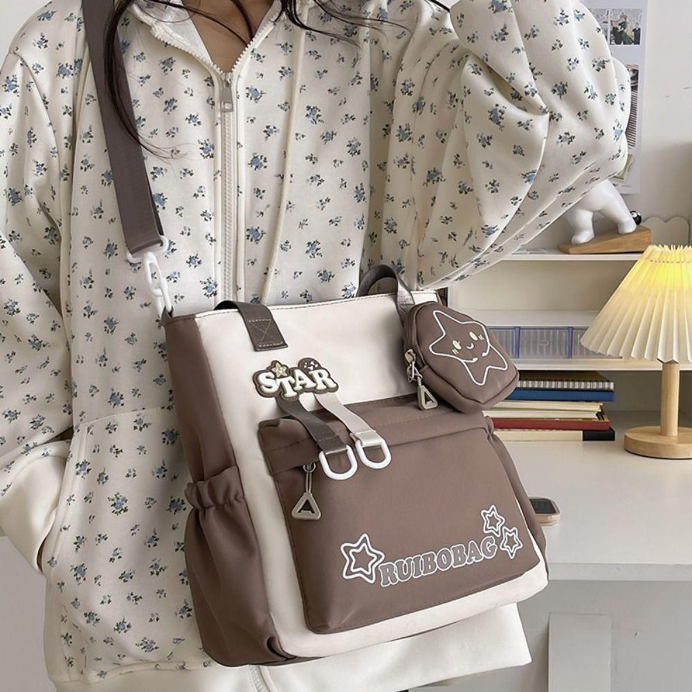 Japanese Nylon Crossboby Bag Textbook Student Tote Bag Cute Y2k Star Shoulder Bag Handbag червоний
Japanese Nylon Crossboby Bag Textbook Student Tote Bag Cute Y2k Star Shoulder Bag Handbag червоний