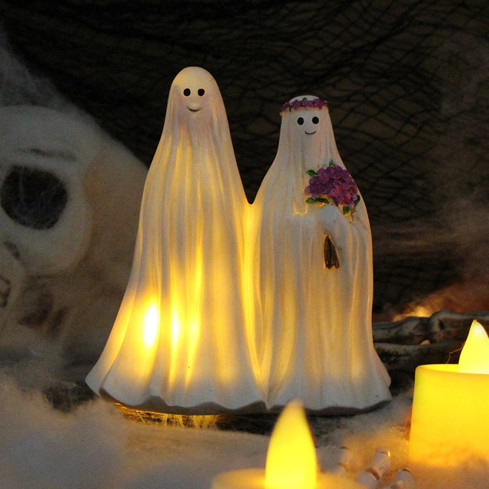Halloween Ghost Couple Sculpture with LED Light Halloween Ghost Ornament Halloween Ghost Desk Table Lamp for Home Party Decor
Halloween Ghost Couple Sculpture with LED Light Halloween Ghost Ornament Halloween Ghost Desk Table Lamp for Home Party Decor
