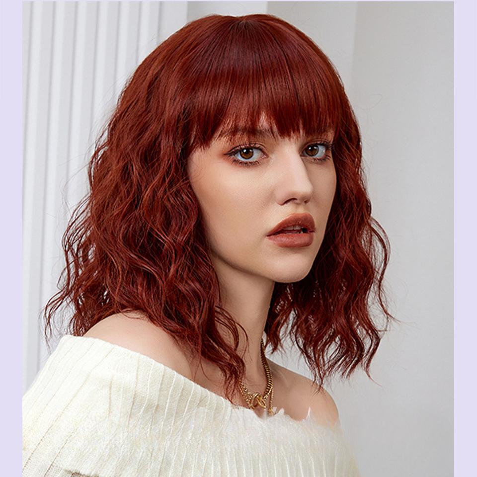 Парик средней длины для женщин в европейском и американском стиле, натуральный вид, переднее кружево, термостойкое синтетическое волокно, мелкие кудри, парик с челкой тёмно-рыжий
Парик средней длины для женщин в европейском и американском стиле, натуральный вид, переднее кружево, термостойкое синтетическое волокно, мелкие кудри, парик с челкой тёмно-рыжий