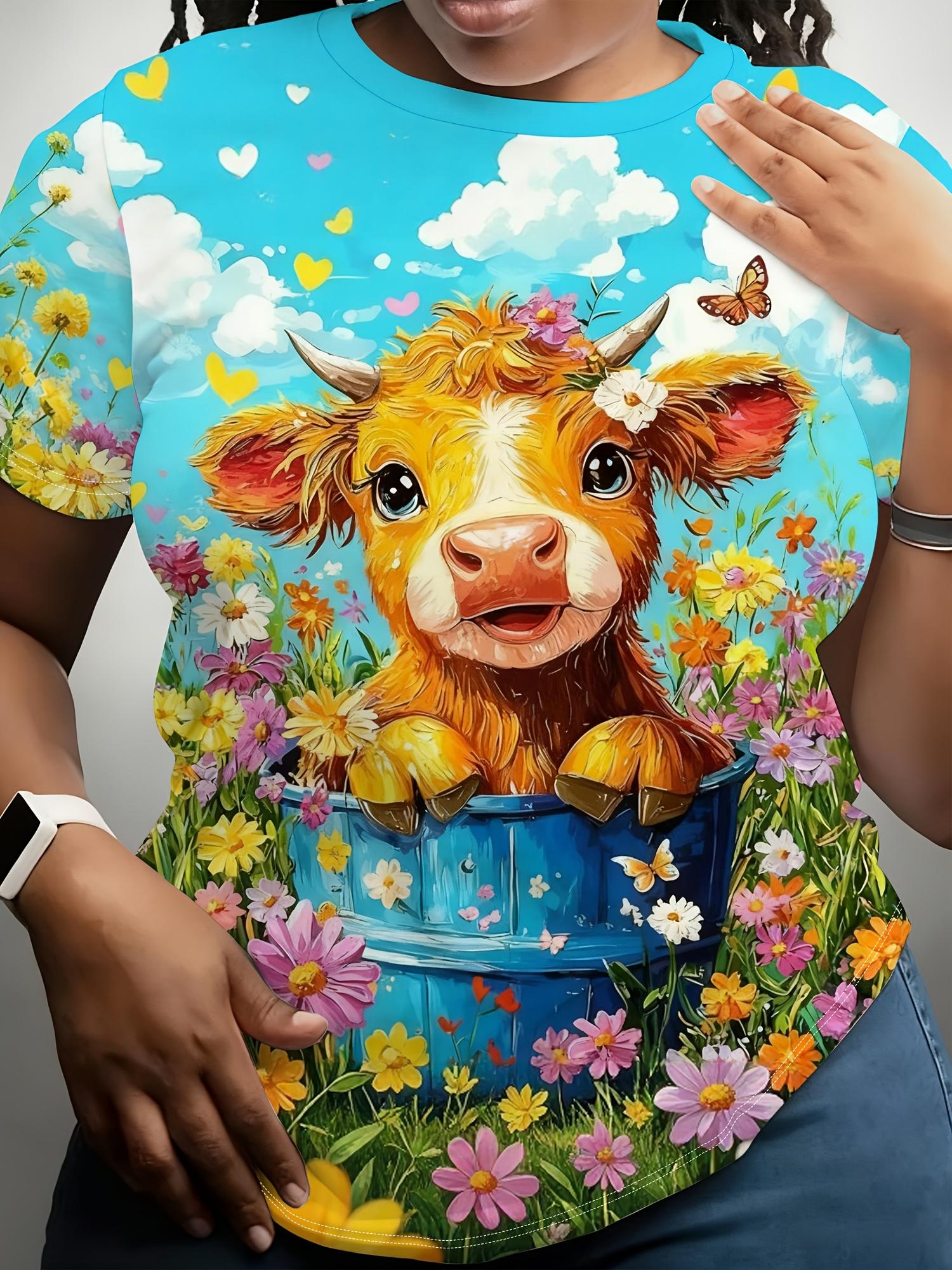 Flower Bucket Cute Cow Print Short Sleeve T-Shirt. Fresh And Loose Round Neck Top. Women S Special Promotion Clothing. Women S Clothing. Women S Digit S дубильна кора
Flower Bucket Cute Cow Print Short Sleeve T-Shirt. Fresh And Loose Round Neck Top. Women S Special Promotion Clothing. Women S Clothing. Women S Digit S дубильна кора