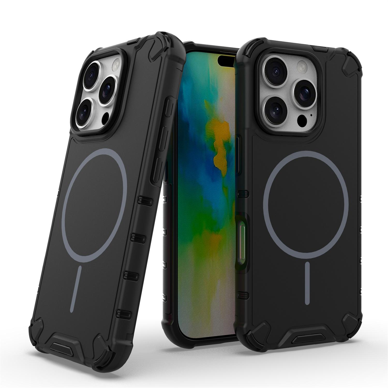 For iPhone 16 Pro Magnetic Case Corrugated Texture Heat Dissipation Shockproof TPU+PC Phone Back Cover Grey
For iPhone 16 Pro Magnetic Case Corrugated Texture Heat Dissipation Shockproof TPU+PC Phone Back Cover Grey