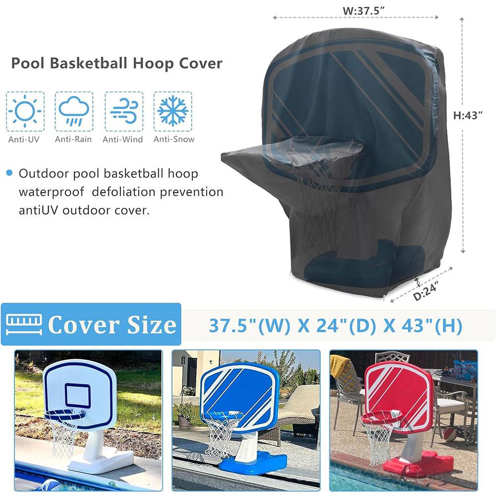 Weatherproof Pool Basketball Hoop Cover with Telescopic and Elastic Ropes for Secure Fit on For Water Basketball Stand 210D
Weatherproof Pool Basketball Hoop Cover with Telescopic and Elastic Ropes for Secure Fit on For Water Basketball Stand 210D