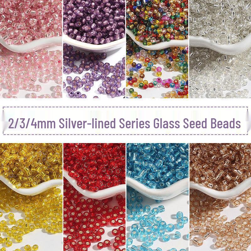 2/3/4mm Silver-Lined Transparent Glass Seed Beads for DIY Jewelry & Accessories 3mm 15g Approx 500 pcs
2/3/4mm Silver-Lined Transparent Glass Seed Beads for DIY Jewelry & Accessories 3mm 15g Approx 500 pcs