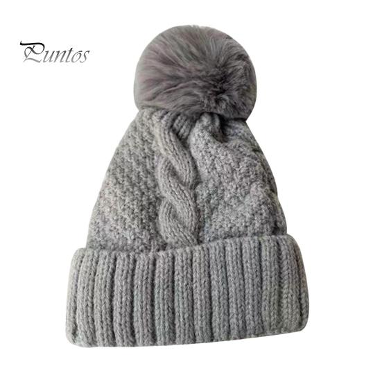 Унисекс зимняя вязаная шапка с толстыми полями, однотонная, эластичная, с помпоном, защита ушей, ворсистая шапка, ветрозащитная, для холодной погоды, теплая, для головного убора серебряный серый
