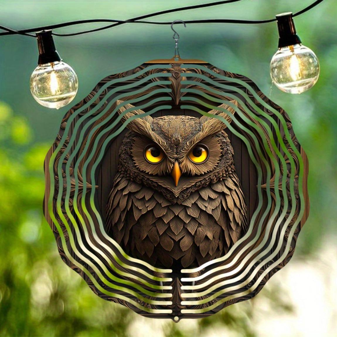 Laser Cut Metal Wind Spinner 3D Mandala Owl Design Outdoor Garden Decor Hanging Sculpture with Holographic Effect Creative Gift
Laser Cut Metal Wind Spinner 3D Mandala Owl Design Outdoor Garden Decor Hanging Sculpture with Holographic Effect Creative Gift