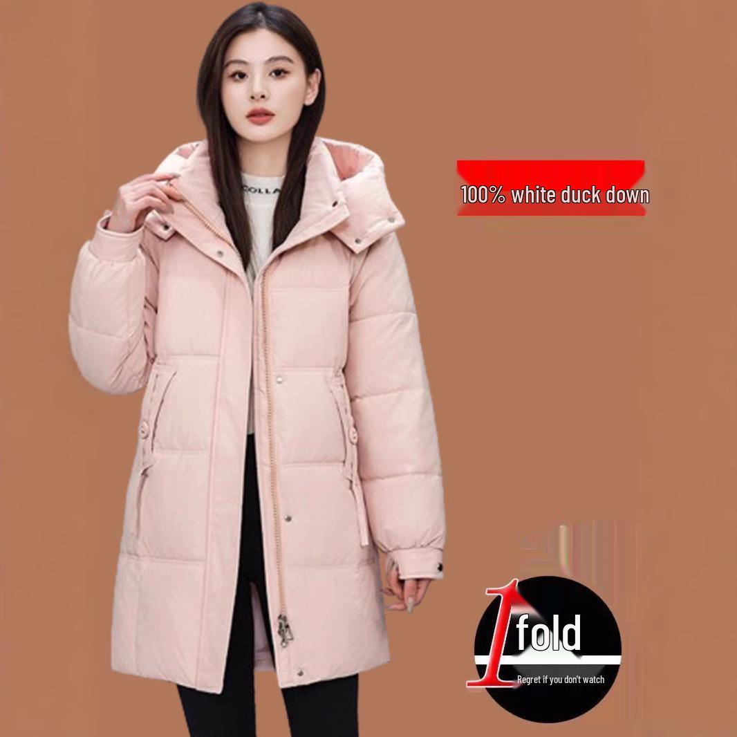 Genuine Women s Mid-Length Down Jacket with Removable Hood - 2024 Winter Trendy, Thickened, 90% White Duck Down L 115–130 jin
Genuine Women s Mid-Length Down Jacket with Removable Hood - 2024 Winter Trendy, Thickened, 90% White Duck Down L 115–130 jin