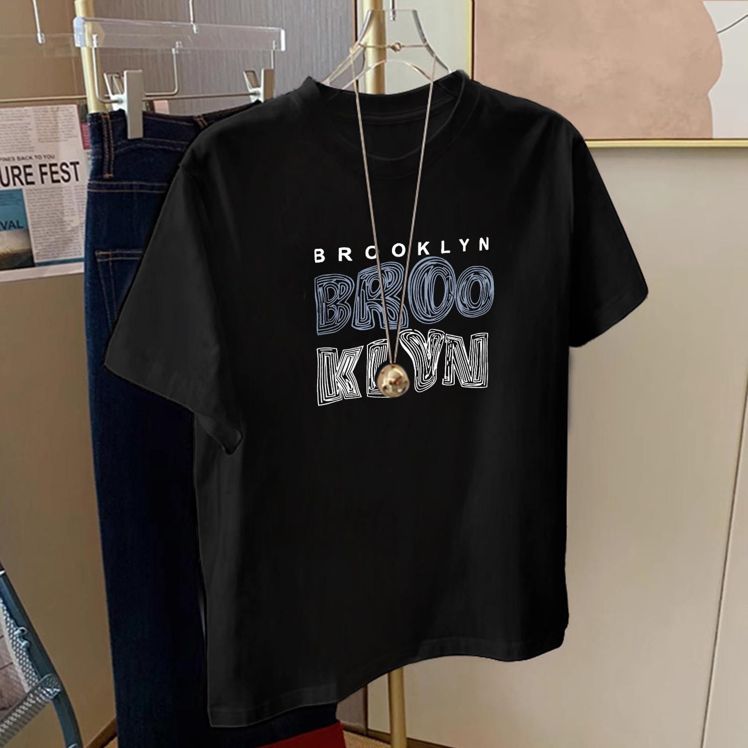 2025 summer new gray cotton short-sleeved t-shirt women s loose and versatile letter printing small top 3XL
2025 summer new gray cotton short-sleeved t-shirt women s loose and versatile letter printing small top 3XL