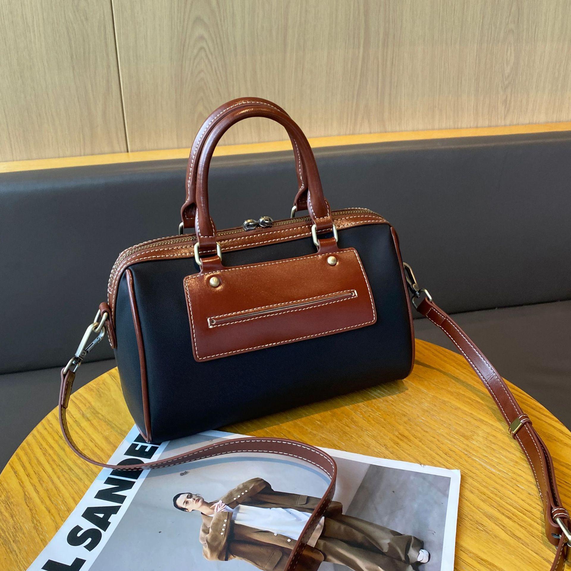 Женская сумка на плечо, Большая вместимость, Стильная, Простая и универсальная сумка для покупок, Большая вместимость, Сумка для мамы, Долговечность чёрный