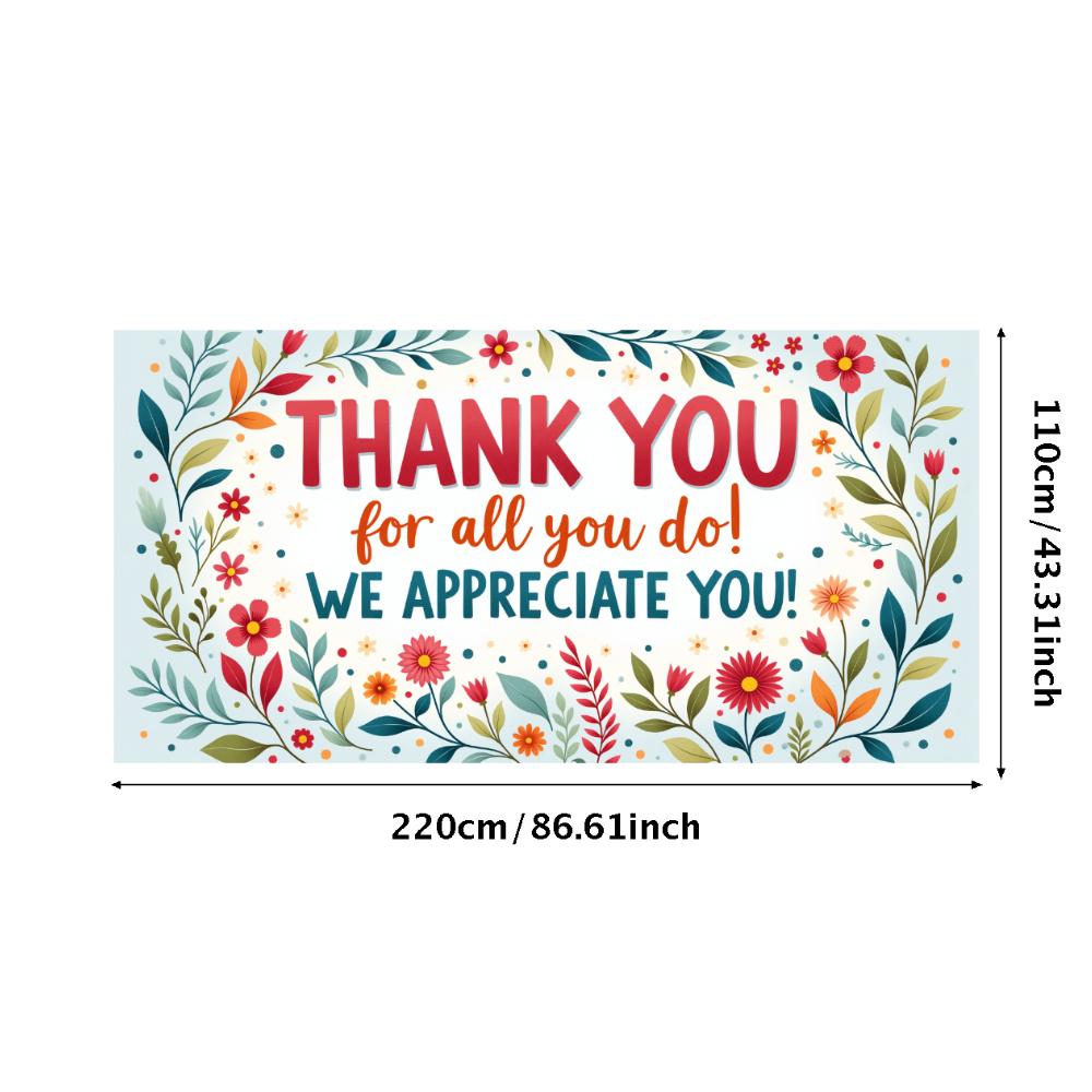 Colorful Design Thank You Banner Decorative Pattern Appreciation Sign for Office Event Employee Recognition Party Decoration
Colorful Design Thank You Banner Decorative Pattern Appreciation Sign for Office Event Employee Recognition Party Decoration
