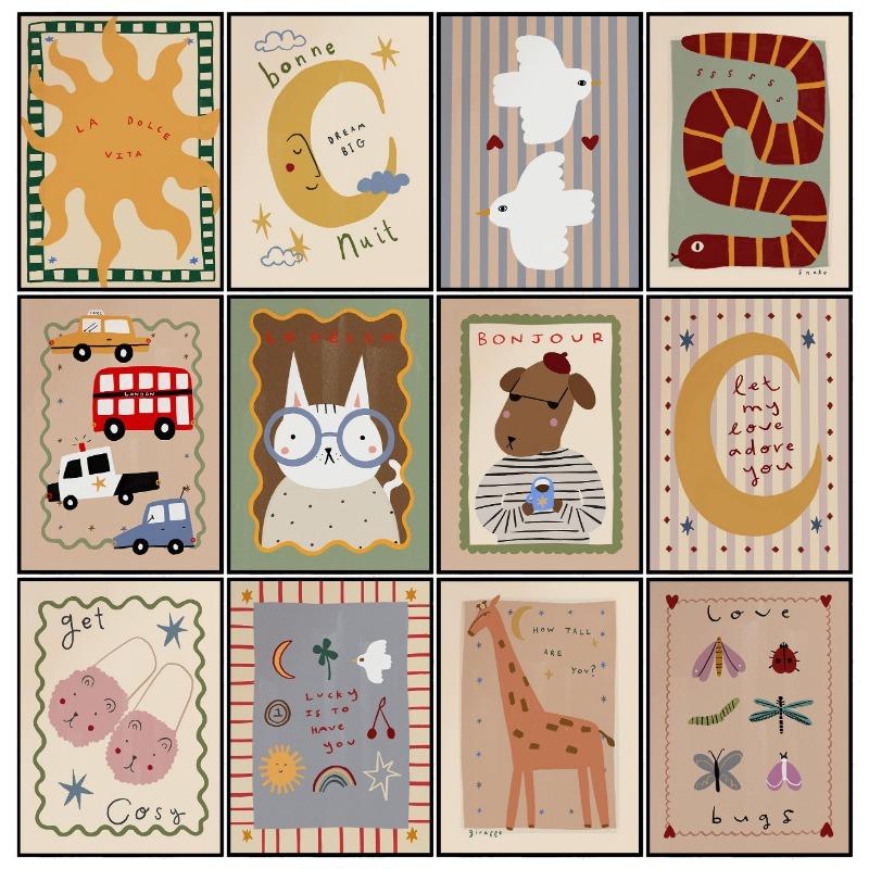 Bohemian Sun Moon Animal Cartoon Illustration Poster Prints Canvas Painting Wall Art Picture Living Kindergarten Room Home Decor 21cm×30cm NoFrame
Bohemian Sun Moon Animal Cartoon Illustration Poster Prints Canvas Painting Wall Art Picture Living Kindergarten Room Home Decor 21cm×30cm NoFrame
