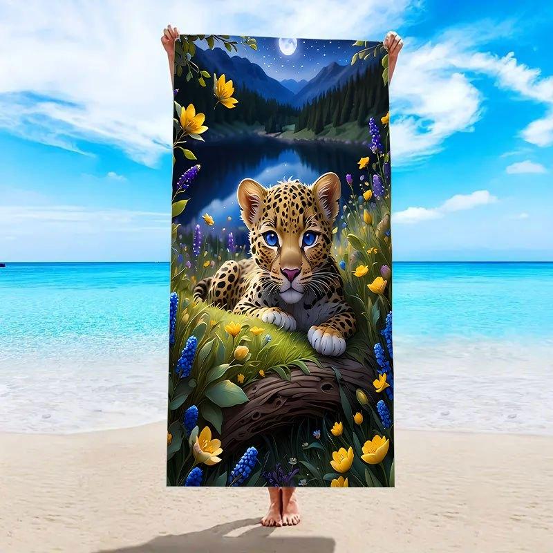 Cute Little Tiger Pattern Beach Towel, Soft Absorbent Quick Dry for Swimming Camping W30*H60(CM)
Cute Little Tiger Pattern Beach Towel, Soft Absorbent Quick Dry for Swimming Camping W30*H60(CM)