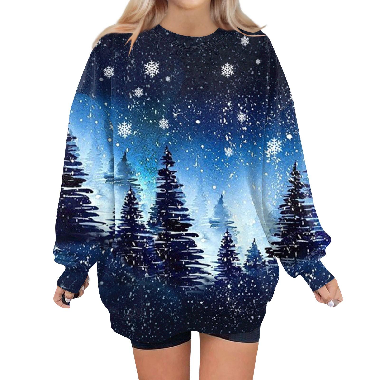 Женский свитер с круглым вырезом и длинными рукавами с рождественским принтом, худи XXL синий
Женский свитер с круглым вырезом и длинными рукавами с рождественским принтом, худи XXL синий