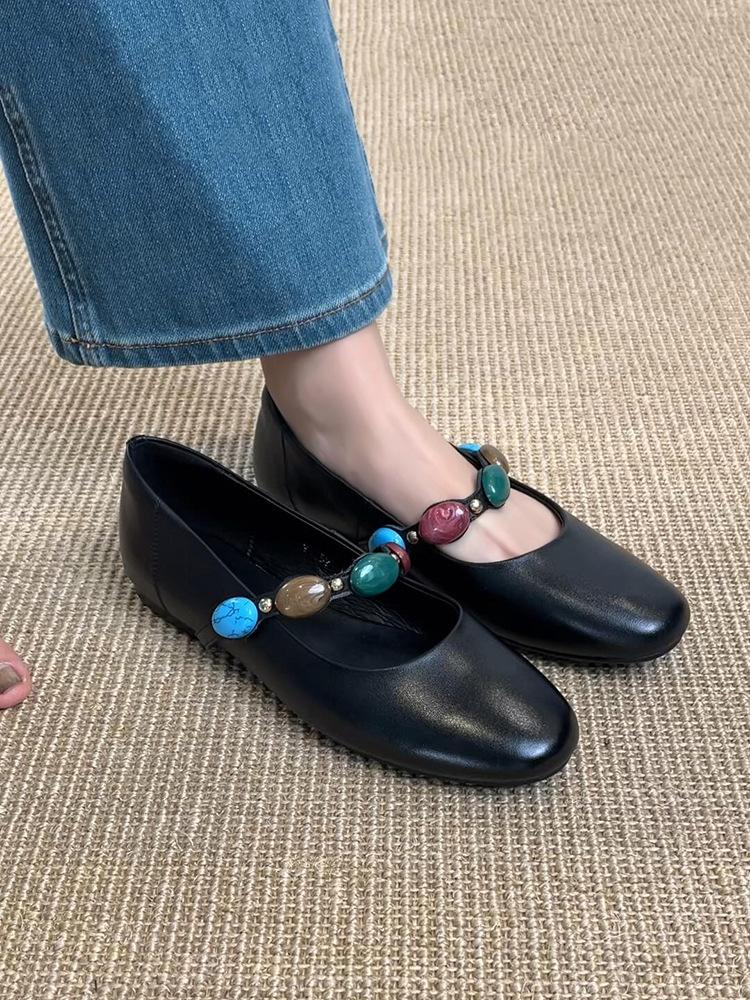 Sheepskin~ Genuine leather retro French light mouth one-word ballet single shoes women s flat Mary Jane small leather shoes 40
Sheepskin~ Genuine leather retro French light mouth one-word ballet single shoes women s flat Mary Jane small leather shoes 40