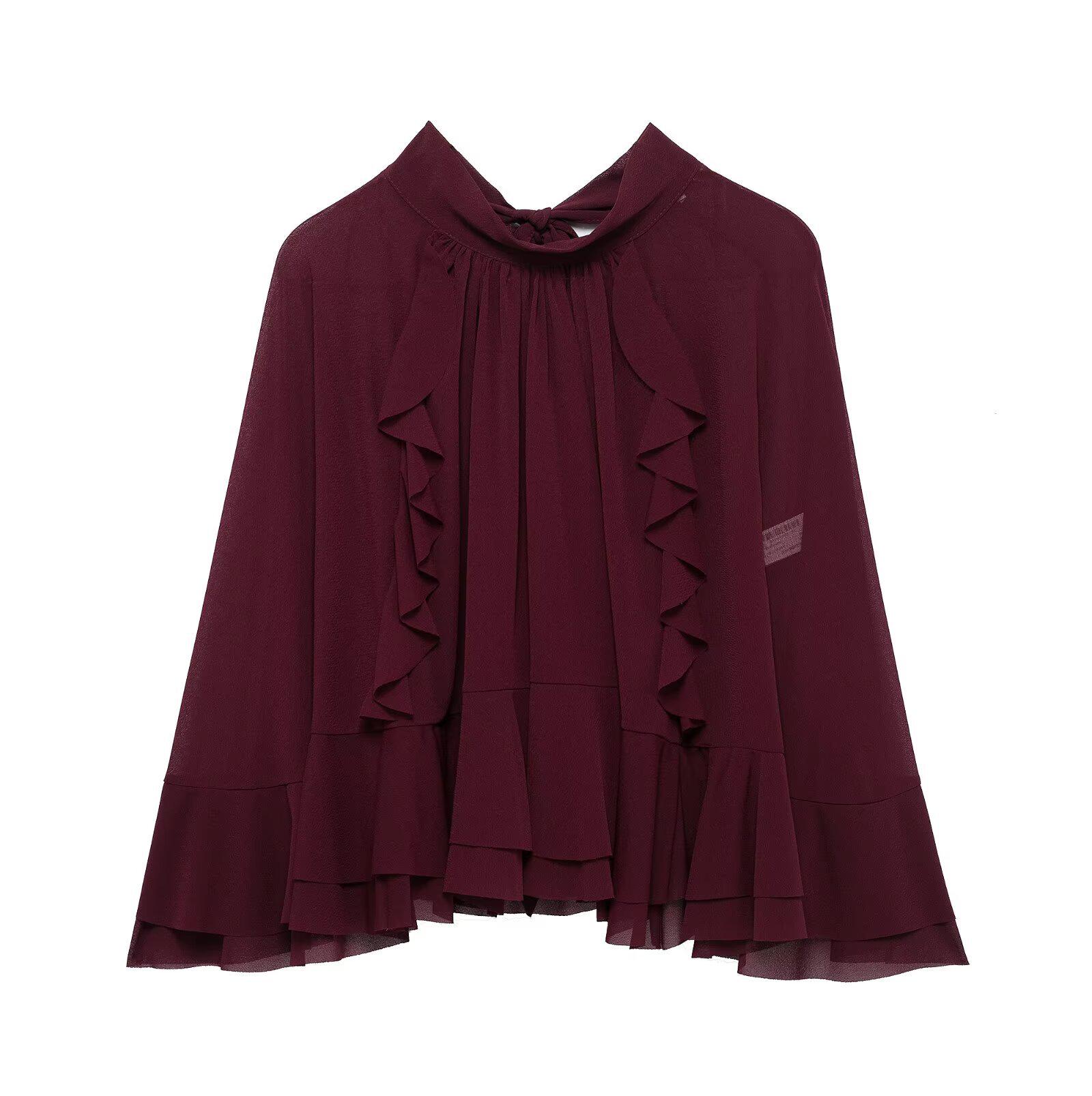 2025 Spring Women s French Fashion Cape Coat with Bow and Layered Decoration Medium багряний
2025 Spring Women s French Fashion Cape Coat with Bow and Layered Decoration Medium багряний
