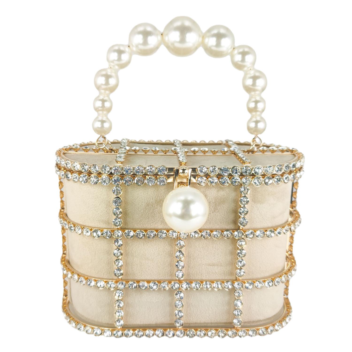 Boutique De FGG Pearl Top-Handle Women Metal Bucket Bag, Crystal Evening Purses and Clutches, Formal Wedding Shoulder Handbags Small золотой
Boutique De FGG Pearl Top-Handle Women Metal Bucket Bag, Crystal Evening Purses and Clutches, Formal Wedding Shoulder Handbags Small золотой
