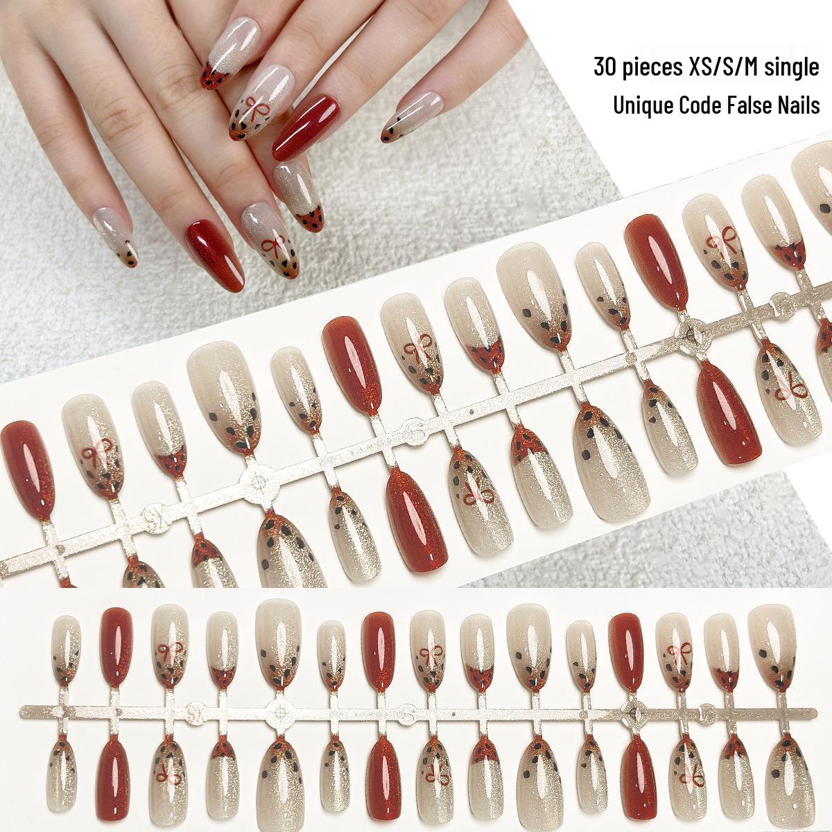 30-Piece Cat Eye and Leopard Print Press-On Nails With Bow and Plaid Design for Autumn and Winter
30-Piece Cat Eye and Leopard Print Press-On Nails With Bow and Plaid Design for Autumn and Winter