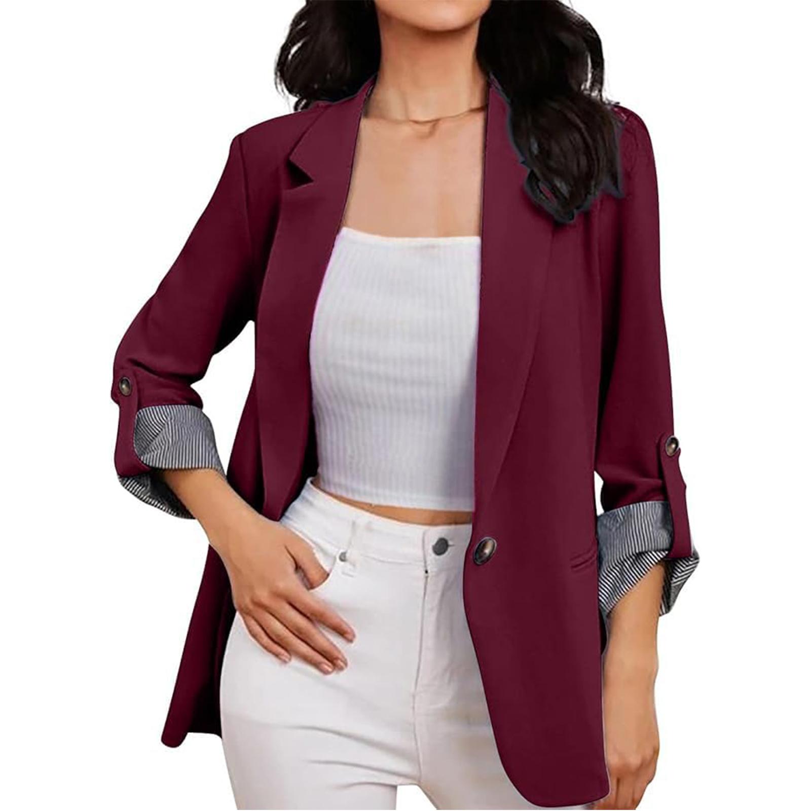 Women s Casual Fashion Color Patchwork Lapel Long Sleeve Cardigan Coat XL винний
Women s Casual Fashion Color Patchwork Lapel Long Sleeve Cardigan Coat XL винний