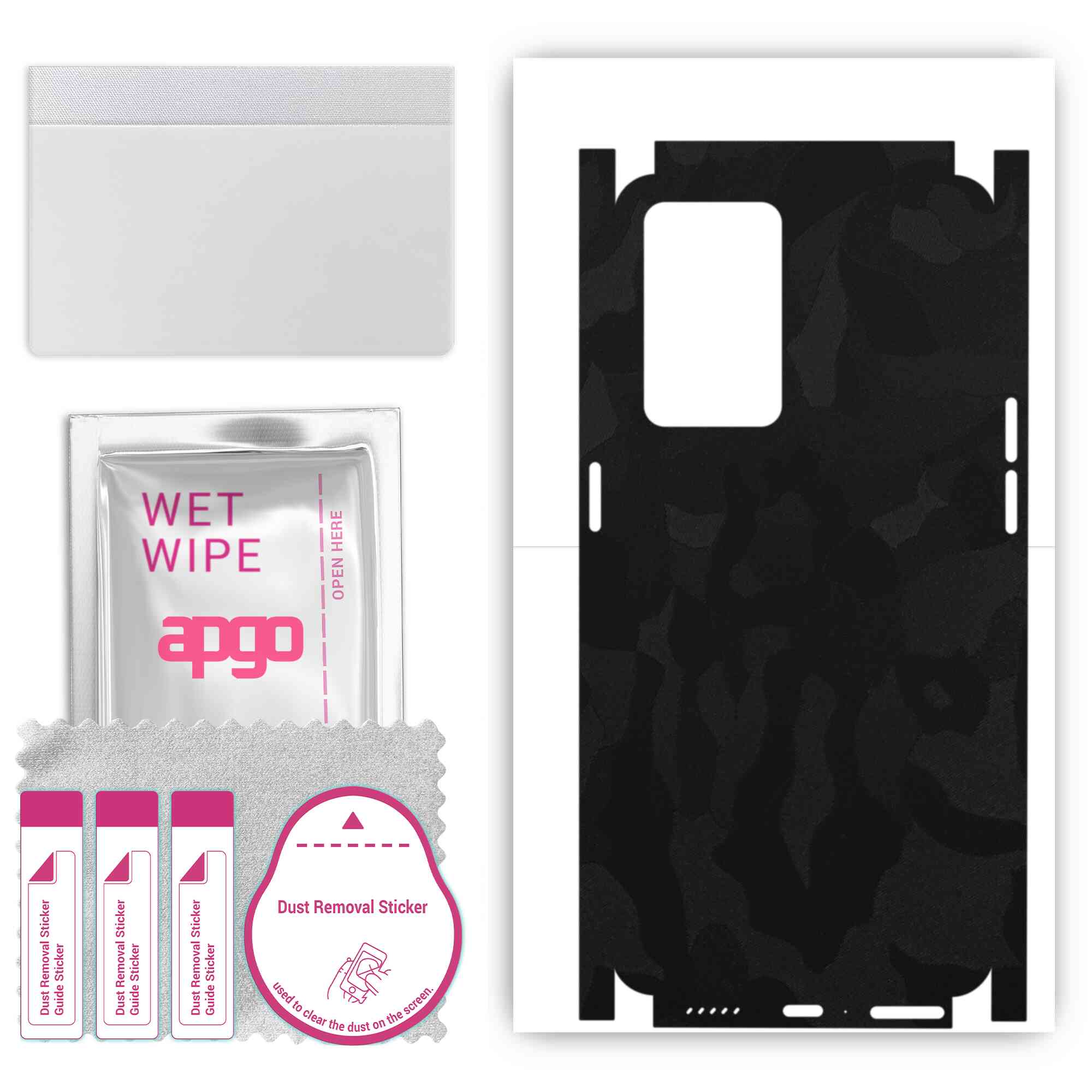 apgo Protective Skin Sticker for the back+sides compatible with Oppo Reno7 PRO, Full Wrap Film, Foil, Vinyl - Pattern Black Camo
apgo Protective Skin Sticker for the back+sides compatible with Oppo Reno7 PRO, Full Wrap Film, Foil, Vinyl - Pattern Black Camo