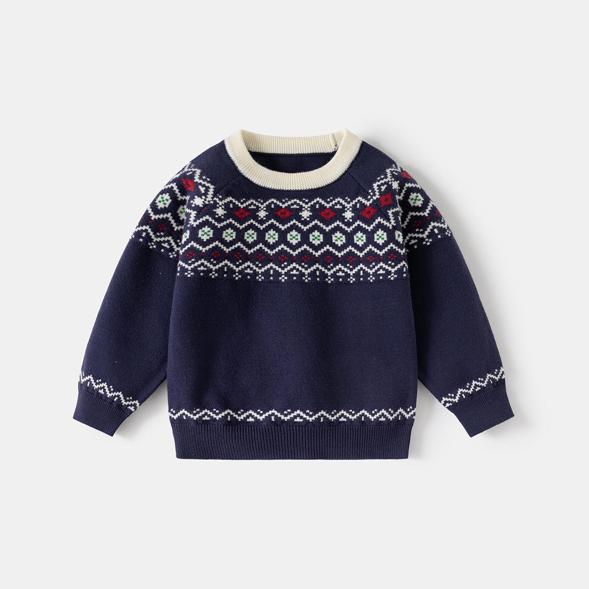 Spring 2026 Boys Round Neck Color Block Loose Knit Pullover 90 cm темно-синього кольору
Spring 2026 Boys Round Neck Color Block Loose Knit Pullover 90 cm темно-синього кольору