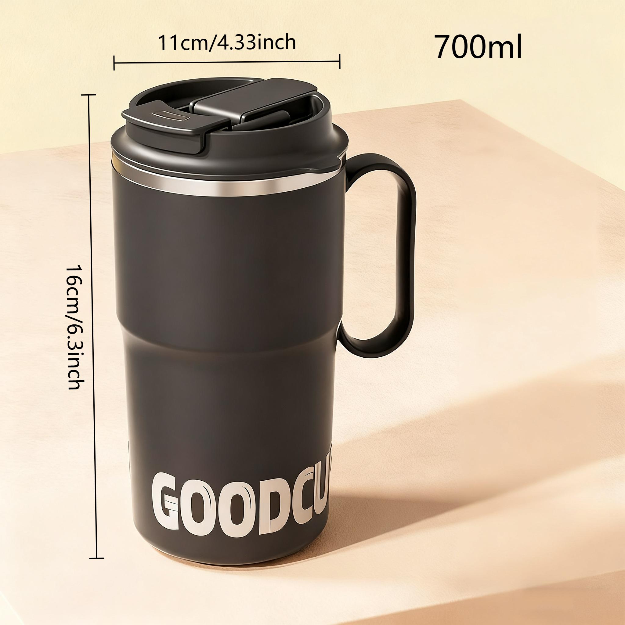 700ML Thermos Cup With Handle 304 Stainless Steel Straw Water Cup Travel Portable Tumbler Double-layer Insulated Milk Coffee Mug 601-700ml чорний
700ML Thermos Cup With Handle 304 Stainless Steel Straw Water Cup Travel Portable Tumbler Double-layer Insulated Milk Coffee Mug 601-700ml чорний
