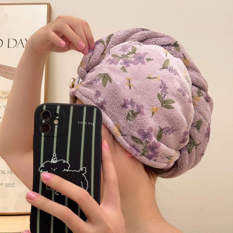 Быстросохнущая шапочка для волос, супер впитывающая мягкая банная женская головная полотенец для девочек, милое полотенце для волос, сухая шапочка для волос