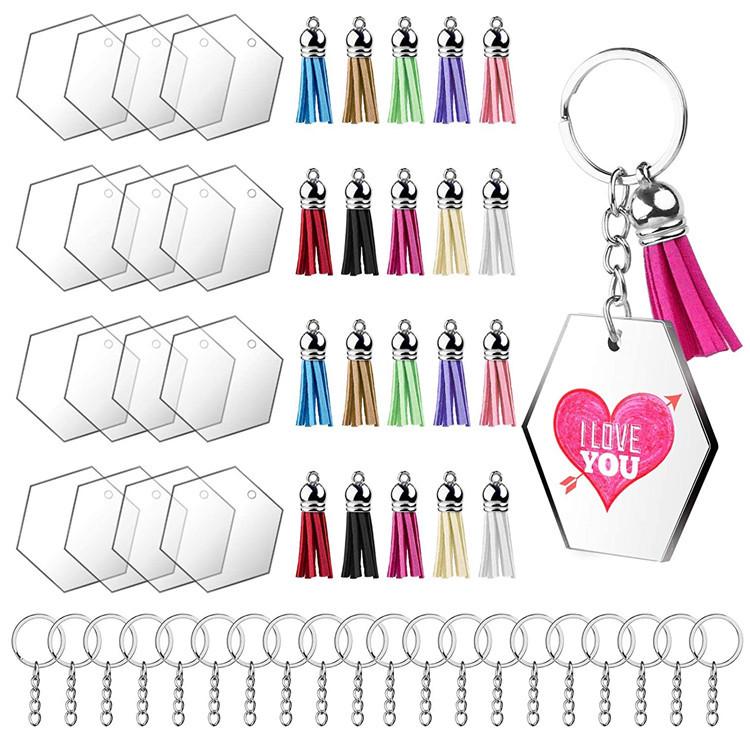 30-Piece Colorful Leather Tassel Acrylic Keychain Set for Party DIY Gifts Gold Tassel
30-Piece Colorful Leather Tassel Acrylic Keychain Set for Party DIY Gifts Gold Tassel