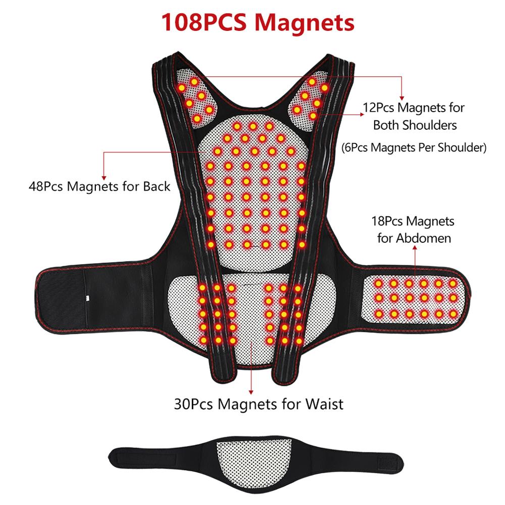 Tourmaline Self-Heating Back Support Waist Brace Back Posture Vest Spine Shoulder Lumbar Magnets Warming Posture Correction Belt L
Tourmaline Self-Heating Back Support Waist Brace Back Posture Vest Spine Shoulder Lumbar Magnets Warming Posture Correction Belt L